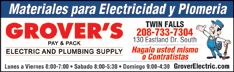 Grover's Pay & Pack Electric and Plumbing Supply